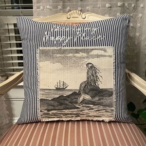 Shabby Chic Mermaid Pillow